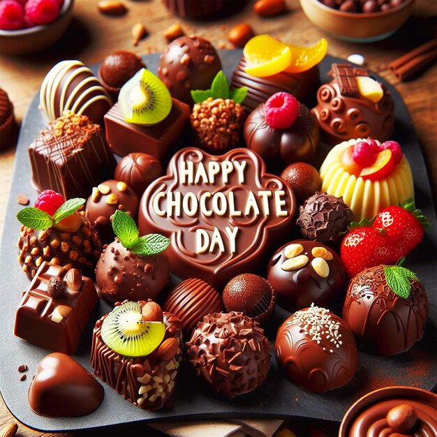 写真 happy chocolate day card for chocolate day