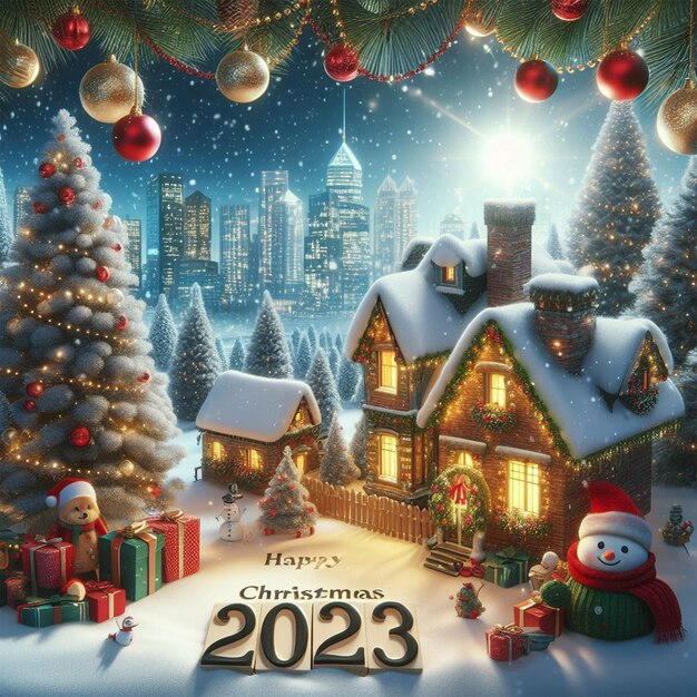 Premium AI Image Happy Christmas Day 2023