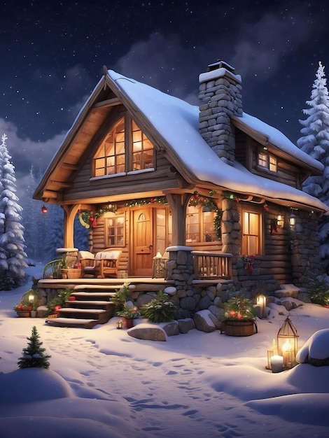 Happy christmas theme winter background