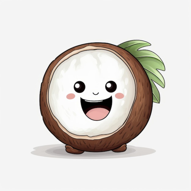 Happy Coconut cartoon mascotte