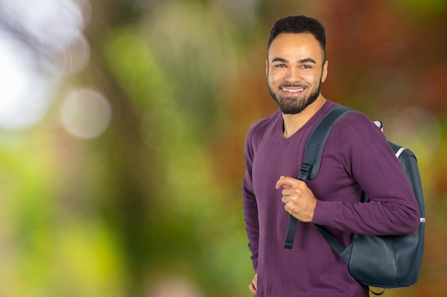 Happy  College Student  portrait isolated