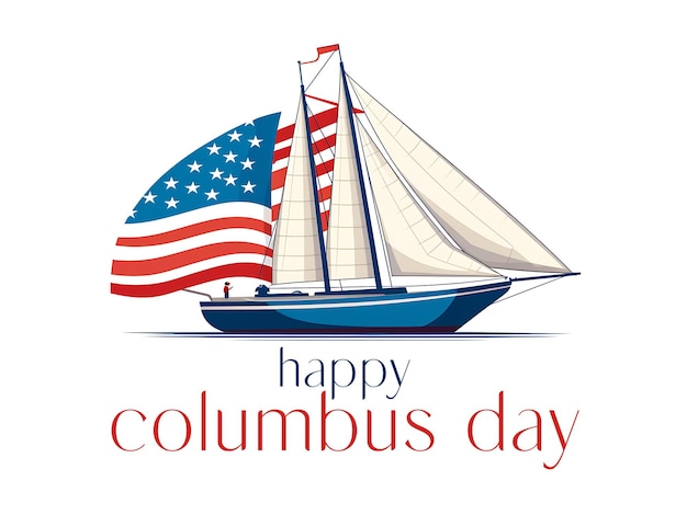 happy columbus day poster