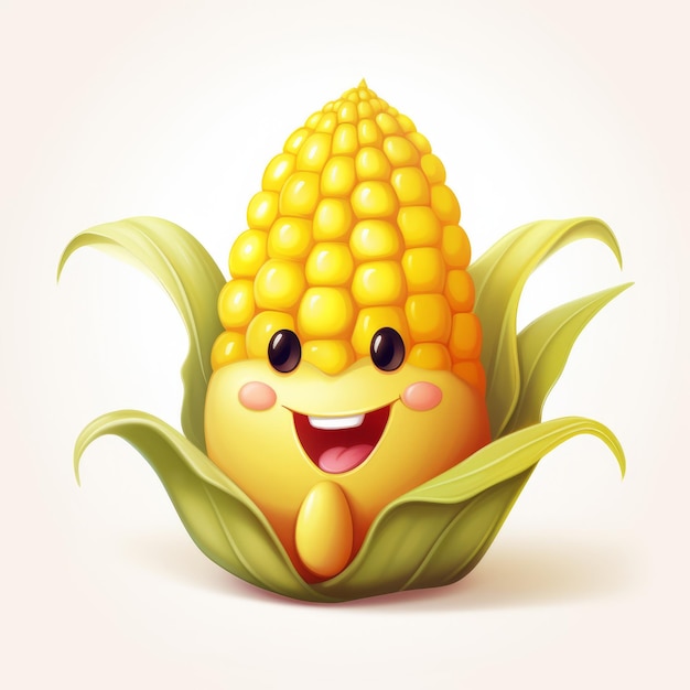 Happy Corn Cartoon Mascot