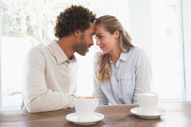 Happy couple on a date