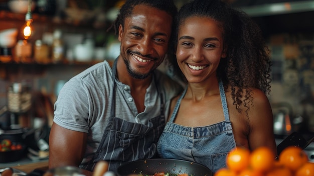 Happy Couple Enjoying Cooking Together in a Cozy Kitchen