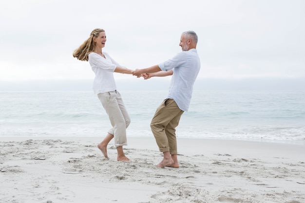 Happy couple having fun together