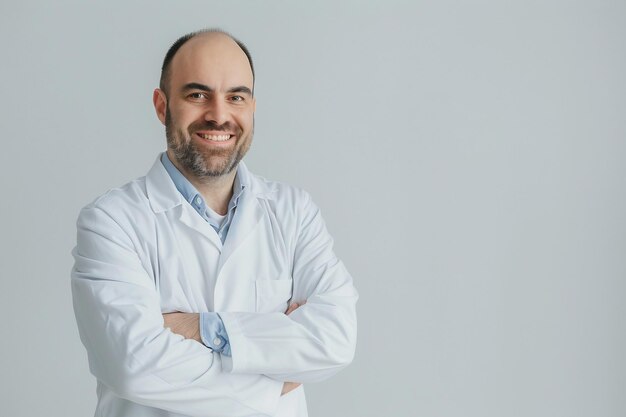 Happy Dentist On White Background