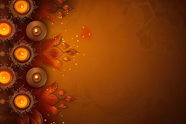 Photo happy diwali background shubh deepavali festival banner with text space generative ai