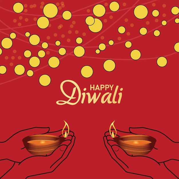 Happy diwali banner background festival of lights banner design