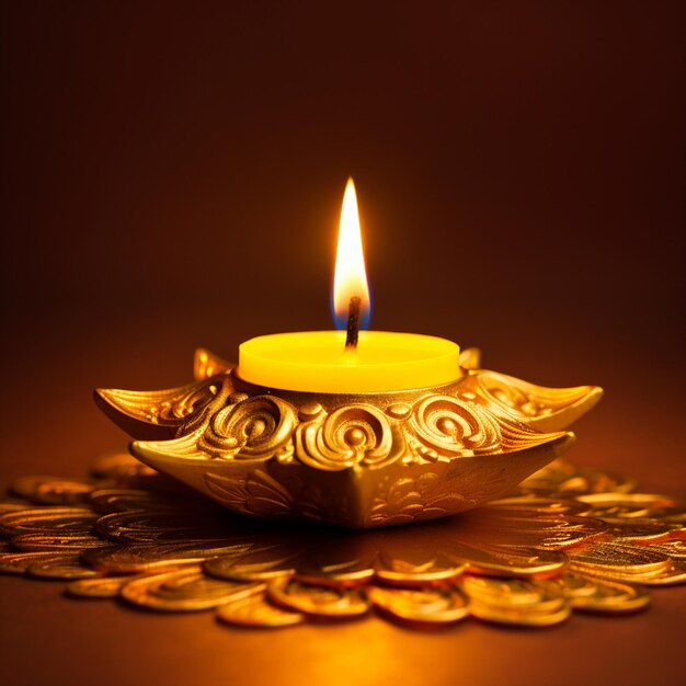 Happy Diwali beautiful Diya background