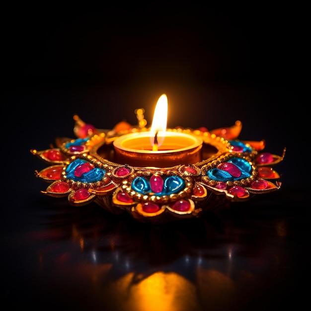 Happy Diwali beautiful Diya background