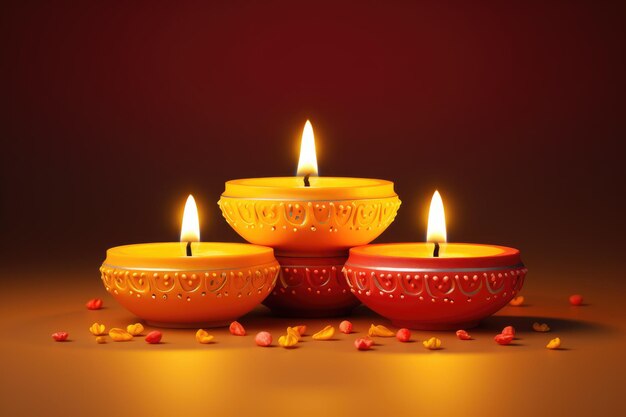 Foto buon diwali, festa delle candele.