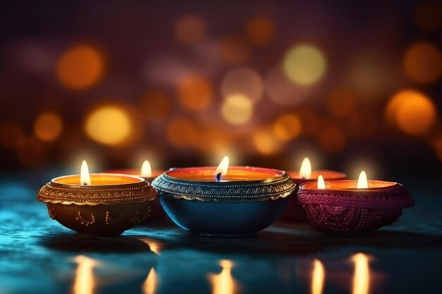 Foto buon diwali, festa delle candele.