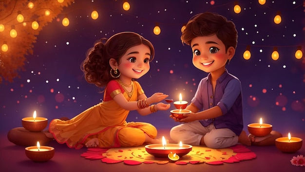 Happy Diwali Celebration with Little Radha