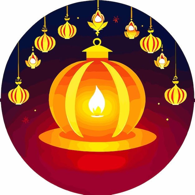 Happy diwali colorful background