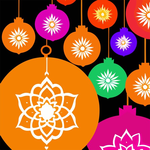 Happy diwali colorful background