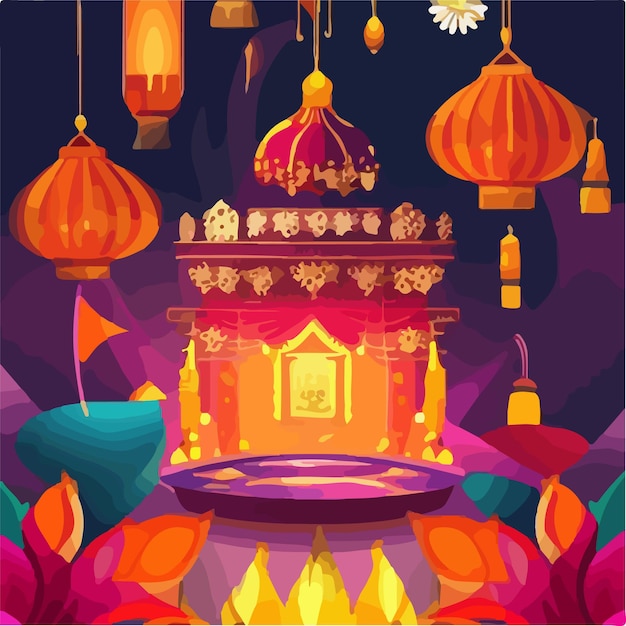 Happy diwali colorful background