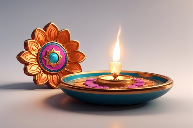 Happy diwali deepavali festible lamp happy box candle decoration