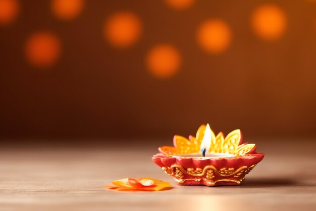 Photo happy diwali or deepavali traditional indian festival with clay diya oil lamp indian hindu festival