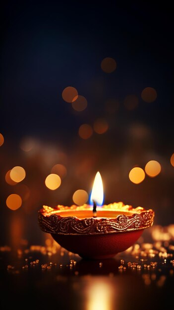 Happy Diwali Diwali Diya Generative Ai