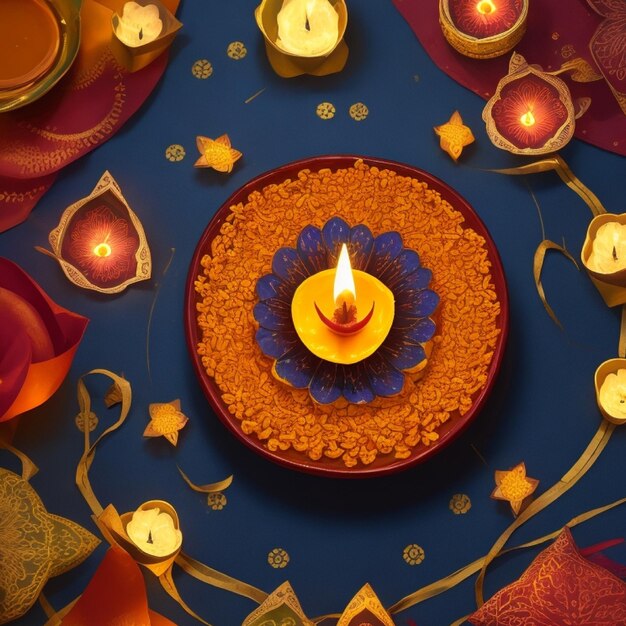 Foto buon diwali diya