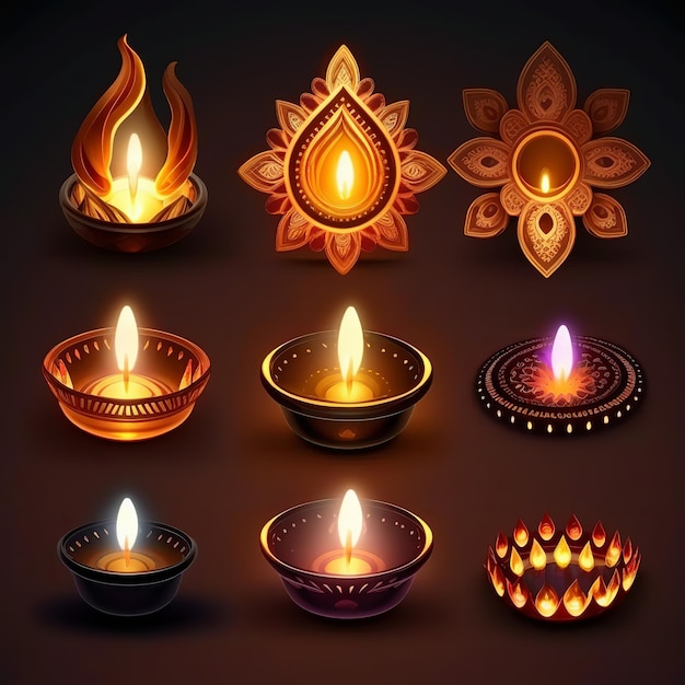 Happy Diwali Een traditioneel Indiaas festival Diwali festival vakantieontwerp Generative Ai