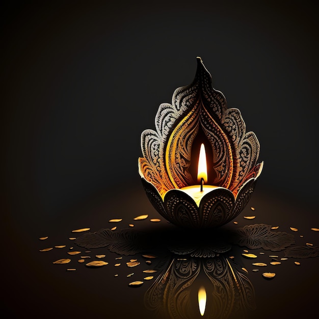 Happy Diwali Een traditioneel Indiaas festival Diwali festival vakantieontwerp Generative Ai