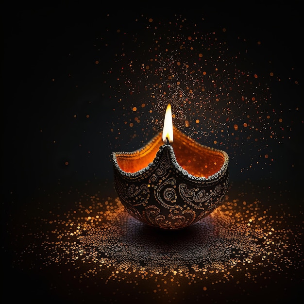 Happy Diwali Een traditioneel Indiaas festival Diwali festival vakantieontwerp Generative Ai