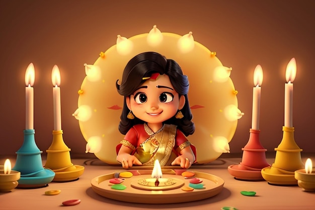 Photo happy diwali festival of lights social media post