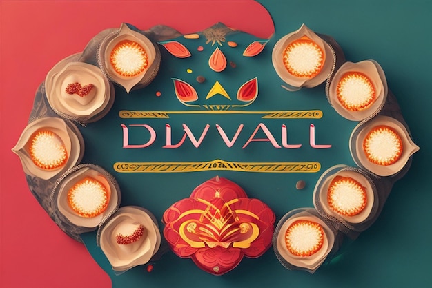 Foto buon diwali, festa delle luci, post sui social media