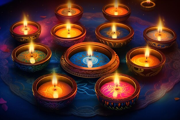 Photo happy diwali festival of lights