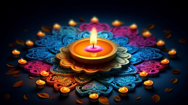 Photo happy diwali festival of lights