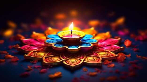 Photo happy diwali festival of lights