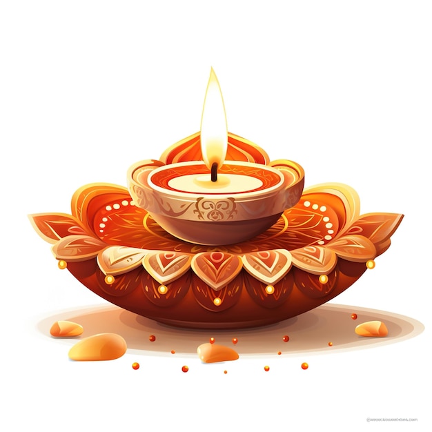 Happy Diwali illustration Of Burning Diya On Happy Diwali Diwali Celebration Festival Of Lights With Background