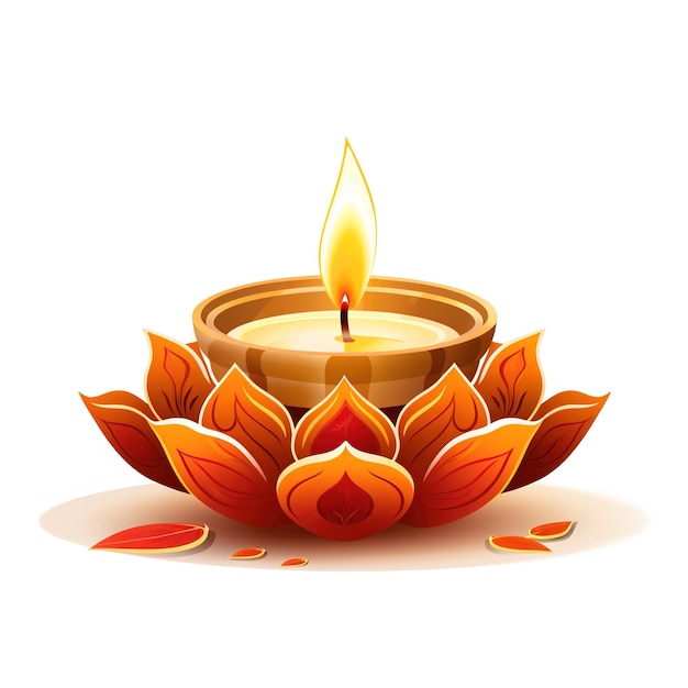 Happy Diwali illustration Of Burning Diya On Happy Diwali Diwali Celebration Festival Of Lights With Background