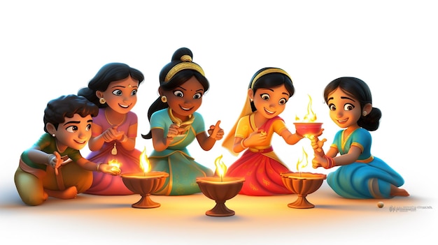 Happy Diwali иллюстрация Burning Diya On Happy Diwali Diwali Celebration Festival of Lights With Background