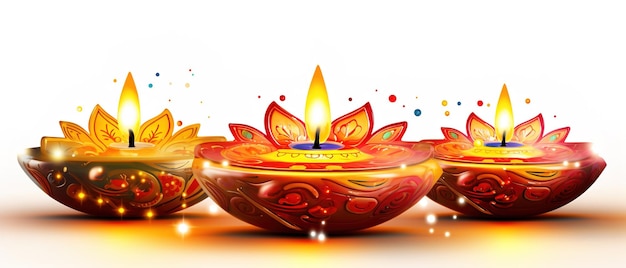 Happy Diwali illustration Of Burning Diya On Happy Diwali Diwali Celebration Festival Of Lights With Background