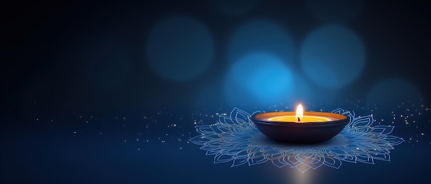 Happy Diwali illustration Of Burning Diya On Happy Diwali Diwali Celebration Festival Of Lights With Background