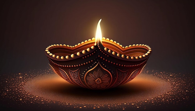 Фото happy diwali иллюстрация diwali diya генеративного ии