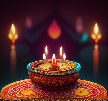 Premium Photo | Happy diwali indian festival background with candles ...