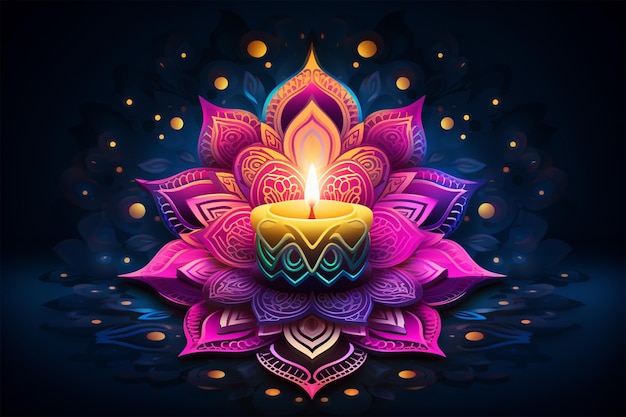 happy diwali indian festival background with candles diwali day happy diwali day