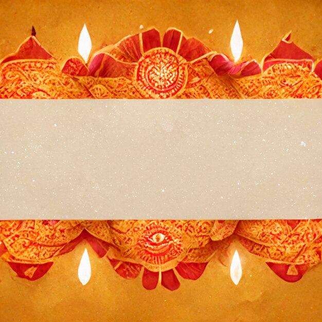 Photo happy diwali indian festival background with candles