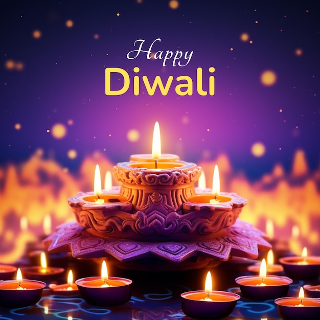 Happy diwali instagram post design