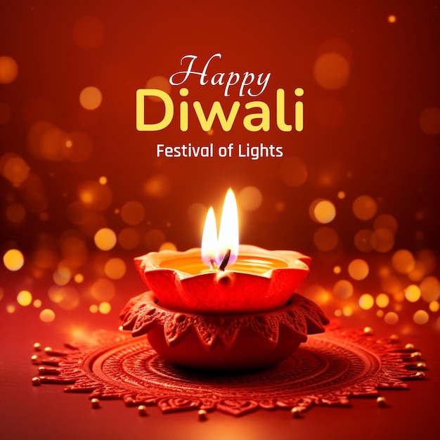 Happy diwali instagram post design