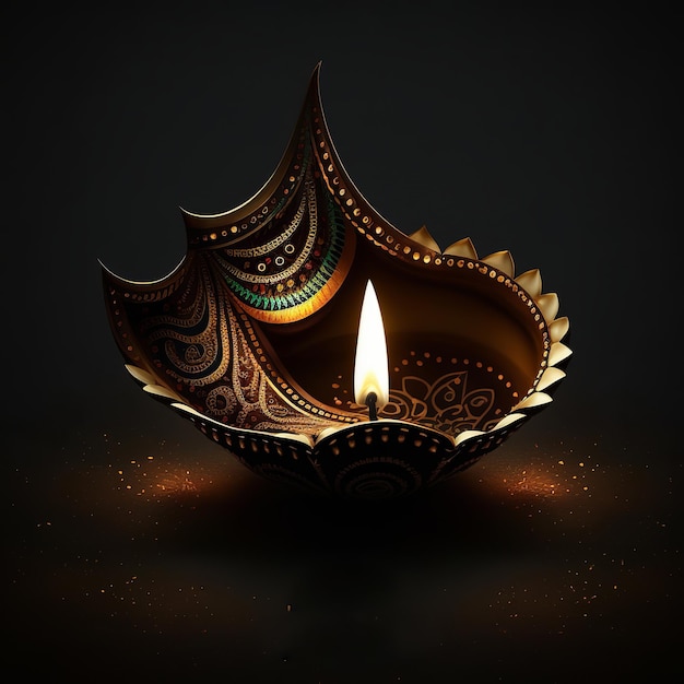 Happy Diwali 전통적인 인도 축제 Diwali 축제 휴일 디자인 Generative Ai