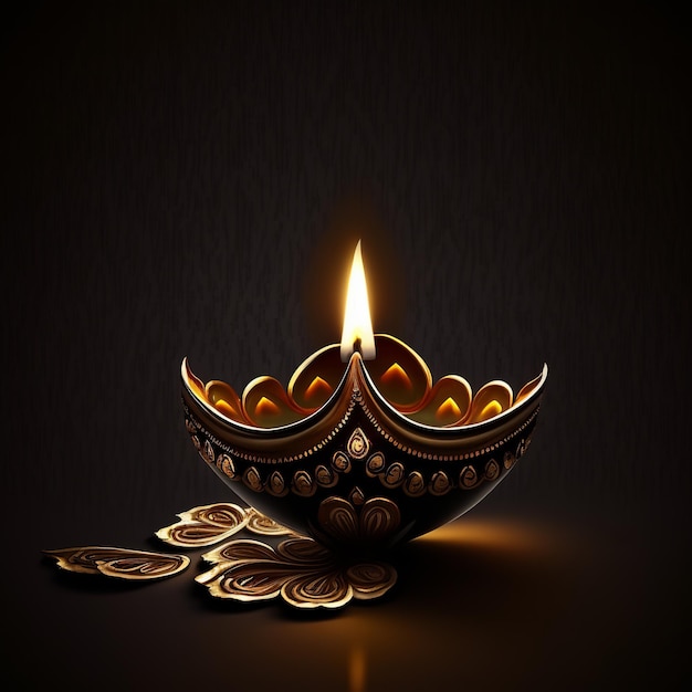 Happy Diwali A traditional Indian festival Diwali festival holiday design Generative Ai