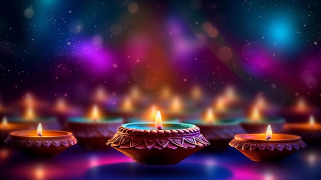 Happy Diwali A traditional Indian festival Diwali festival holiday design Generative Ai