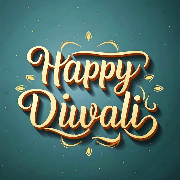 Photo happy diwali tshirt text effect illustration art template lamp light design generative ai