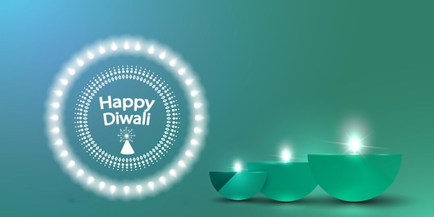 Happy diwali vector illustration festive diwali and deepawali card the indian festival of lights on