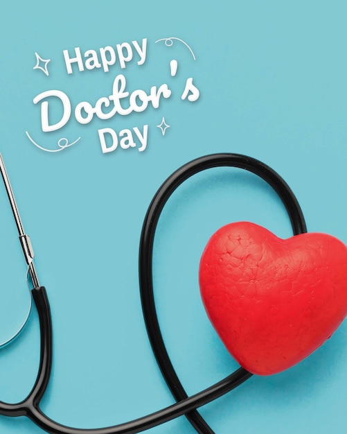 Photo happy doctors day banner collage